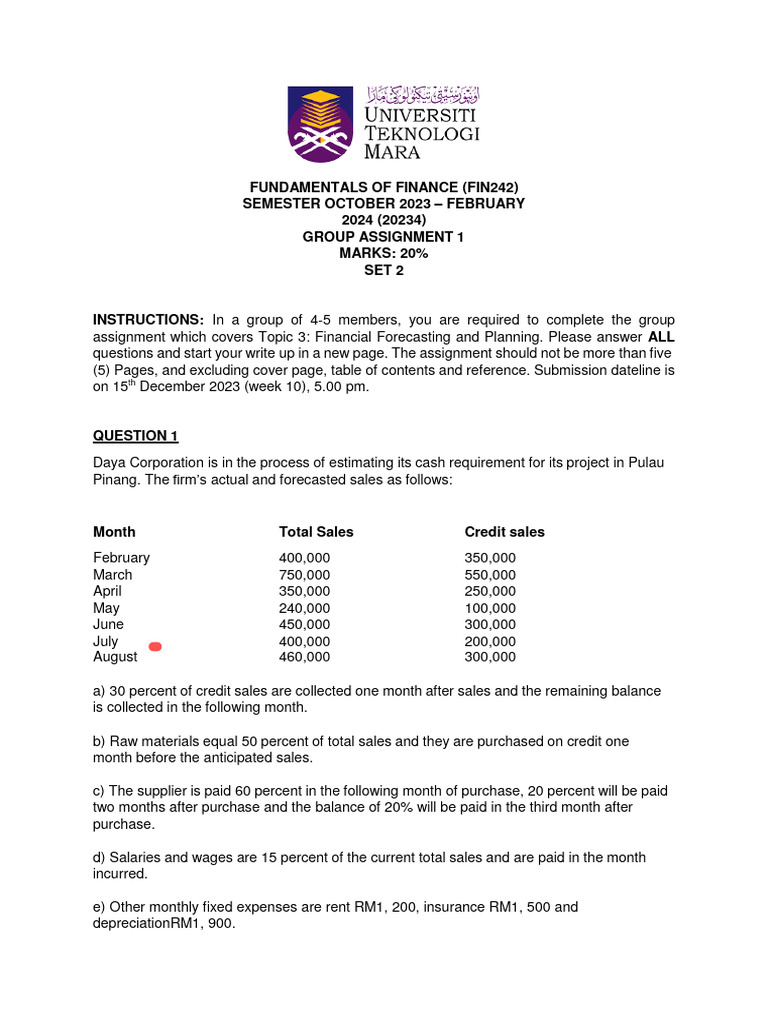 Assignment 1 Fin242 Set 2 Pdf Balance Sheet Retained Earnings