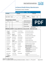 Health Questionnaire OSHAD