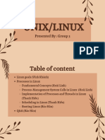 Unix/Linux: Presented By: Group 3
