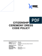 Pol180 - Citizenship Ceremony Dress Code Policy