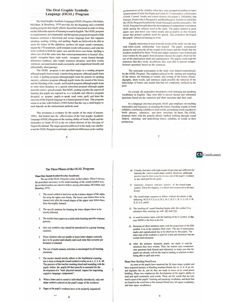 Ogsyl Teachers Guide | PDF