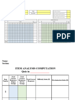 Edu213 Item Analysis Template