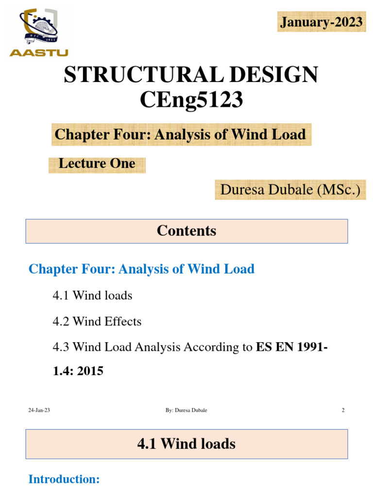 Chapter 4 Analysis Of Wind Load Lecture One Pdf Wound Pressure