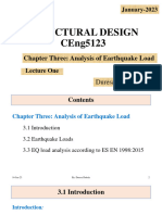 Chapter-3 - Analysis of Earthquake Load Lecture-One