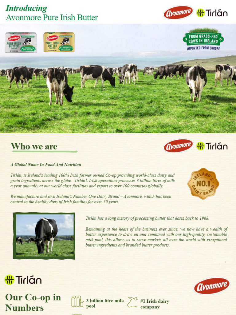 Avonmore Butter Sales Deck 2023 INT CONSUMER PDF Butter Fat