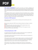 Optical Distribution Frame & Media Converter Details