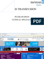 Peter Hudson Blood Transfusion