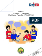 PDF Edited Filipino 11 Kwarter 1 Module 1 Malikhaing Pagsulat Kakaiba Ka
