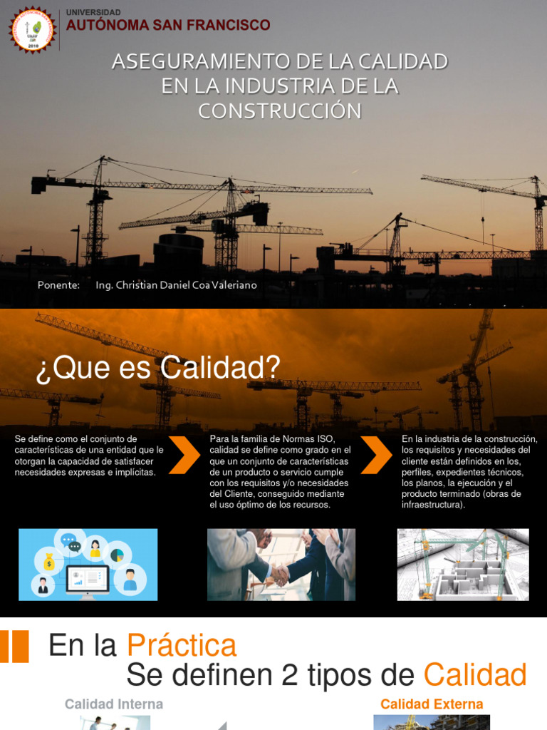 Aseguramiento de Calidad en Construcción | PDF | Calidad (comercial ...
