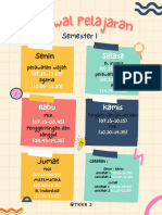 Pastel Warna-Warni Jadwal Pelajaran A4