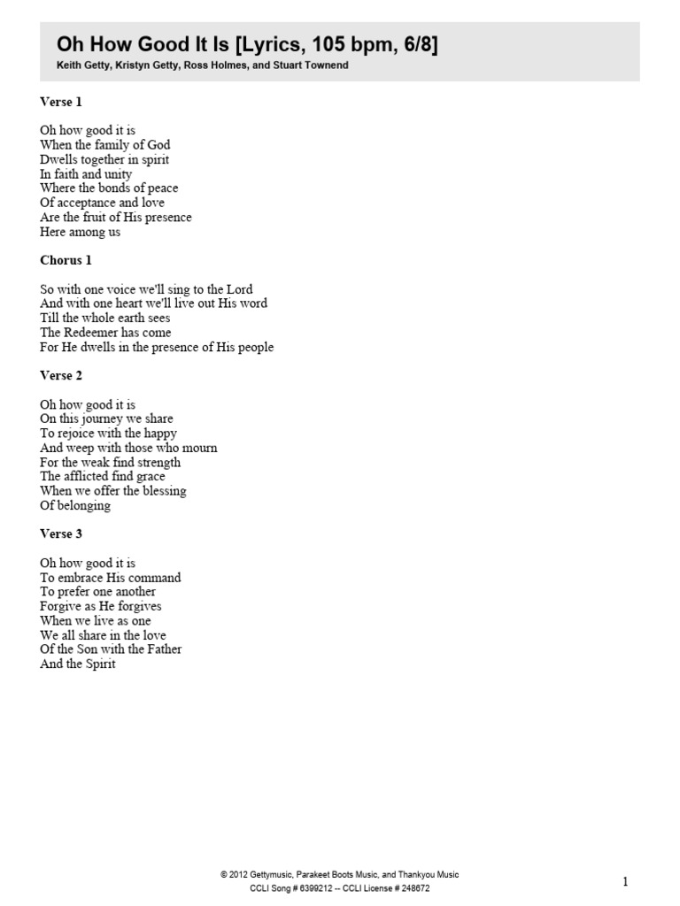 Youtube Byron Cage Oh How Good It Is Lyrics Plural Or Singular