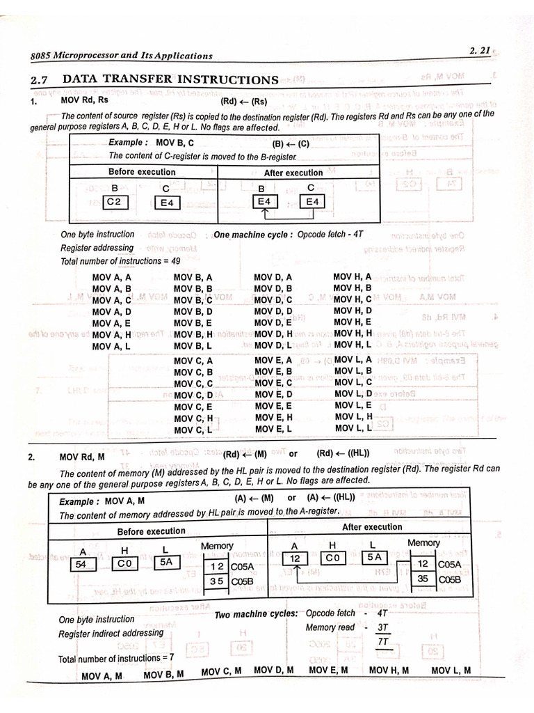 8085 instruction set pdf