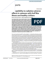 Susceptibility To Radiation Adverse Effects in Veterans With Gulf War Illness and Healthy Civilians