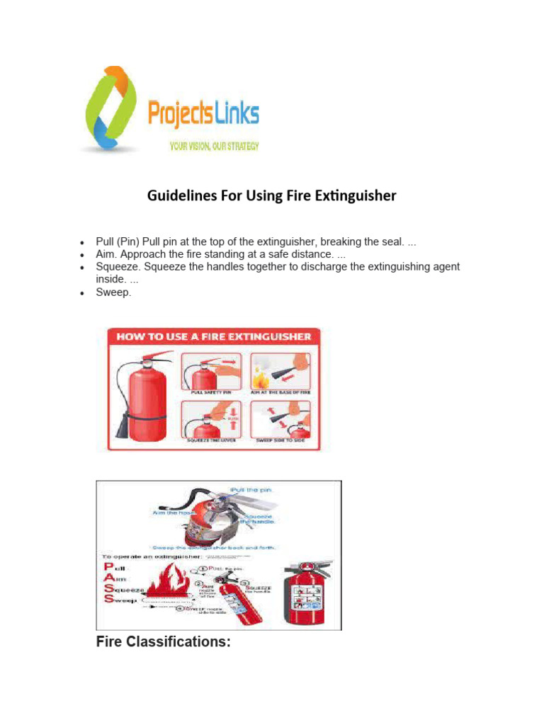 Guidelines For Using Fire Extinguisher PDF