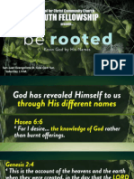 Be Rooted - Know God by His Names