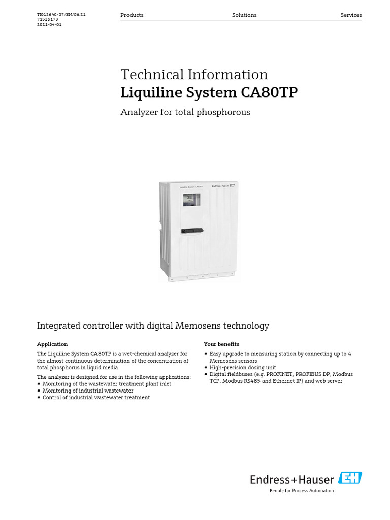 Technial Informations CA80TP | PDF | Phosphate | Relay