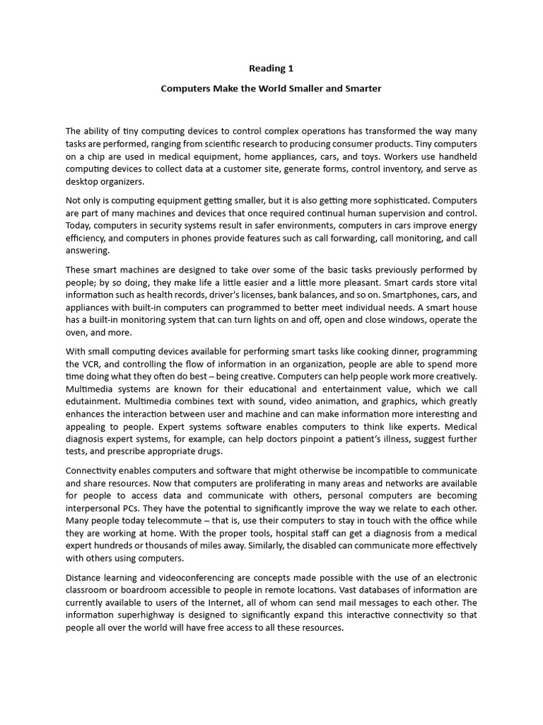 Impact of Computing on Daily Life | PDF | Computer Hardware | Smartphone