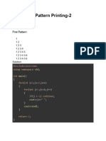 Day 9 180 Pattern Printing-2 Solutions