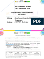 Pengumuman Finalis KREASI Bidang ISHK Jenjang SMA - MA