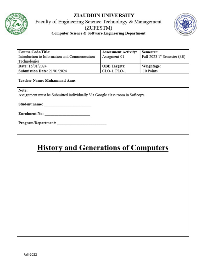 Assignment 01 | PDF