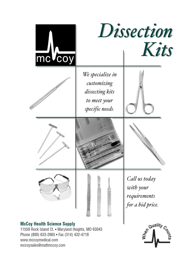 Dissection Kit Brochure PDF Materials