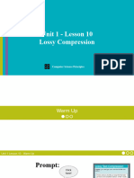 Unit 1, Lesson 10 - Lossy Compression