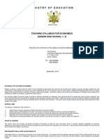 2010 Economics Syllabus For SHS