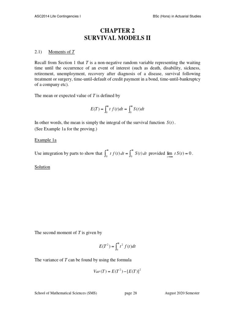 Life Contingencies Lecture Notes | PDF | Insurance | Expected Value