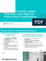 The Impact of Labor Supply, Population, and Wages On Prices of Basic Commodities