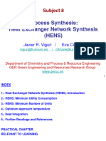 Subject 8. Process Synthesis HENS