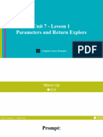 CSP Parameters, Return, and Libraries - Lesson 1 - Parameters and Return Explore