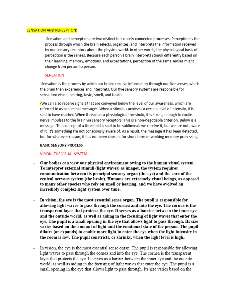 WHAT IS SENSATION IN PSYCHOLOGY PDF visual data 7