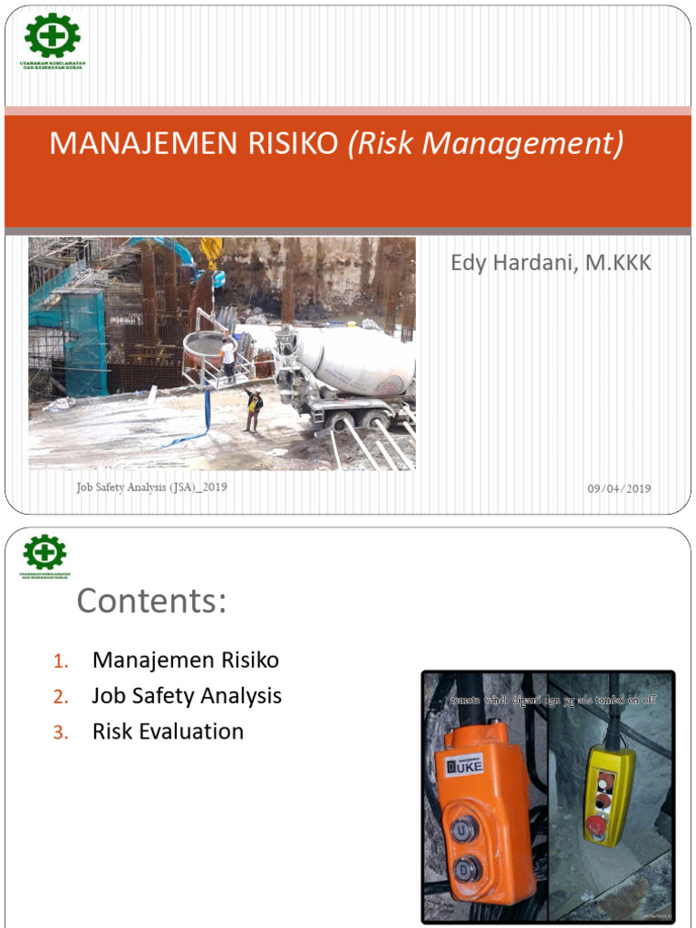 Training Job Safety Analysis Jsa Eh 2019 Pdf