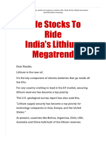 Safe Stocks To Ride India's Lithium Megatrend