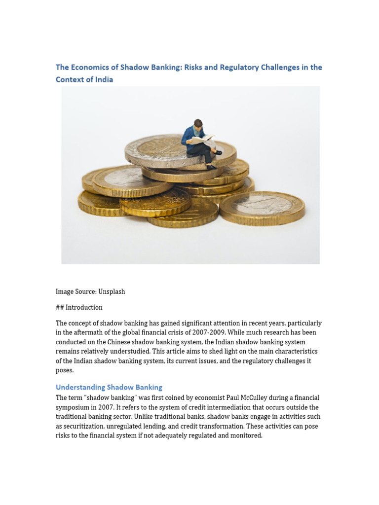 The Economics of Shadow Banking - Risks and Regulatory Challenges in ...
