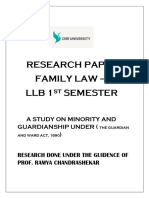Family Law - 1 Research Paper - FINAL