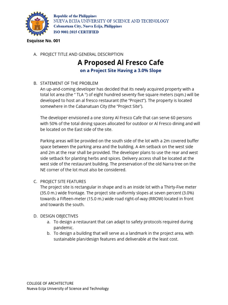 Proposed Al Fresco Cafe Design | PDF | Buildings And Structures