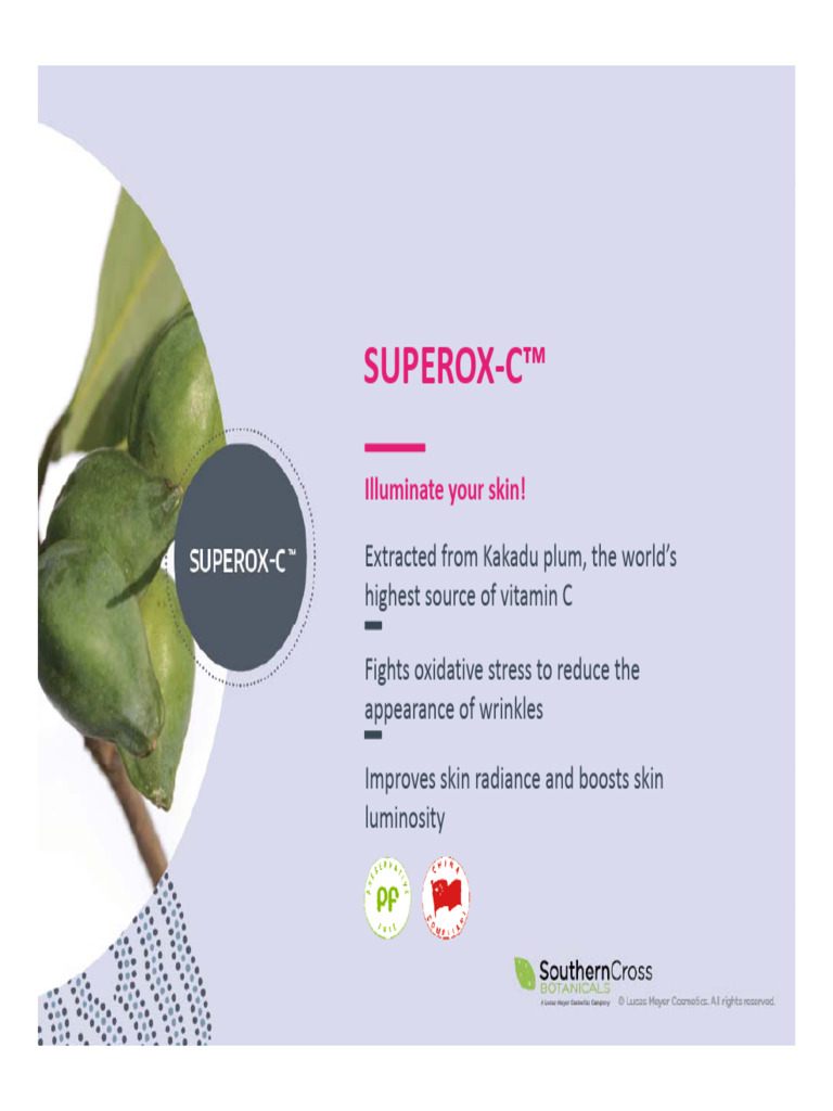 SUPEROX-C - Presentation | PDF | Antioxidant | Radical (Chemistry)
