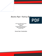 Reaction Paper - Teaching Styles J.H.M.P