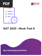 XAT 2023 - Mock Test 6