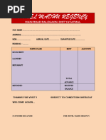 Guest House Bill Format Template | PDF