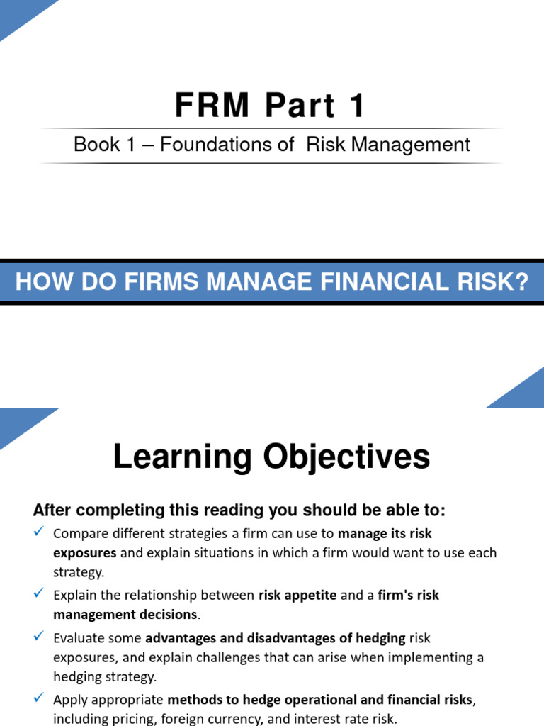 1 2 How Do Firms Manage Financial Risks 1 1661260933946 Pdf