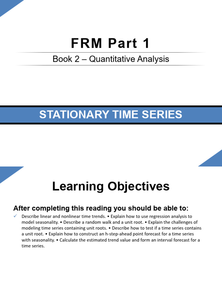 Stationary Time Series Analysis | PDF | Time Series | Stationary Process