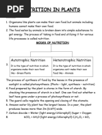 Nutrition in Plants