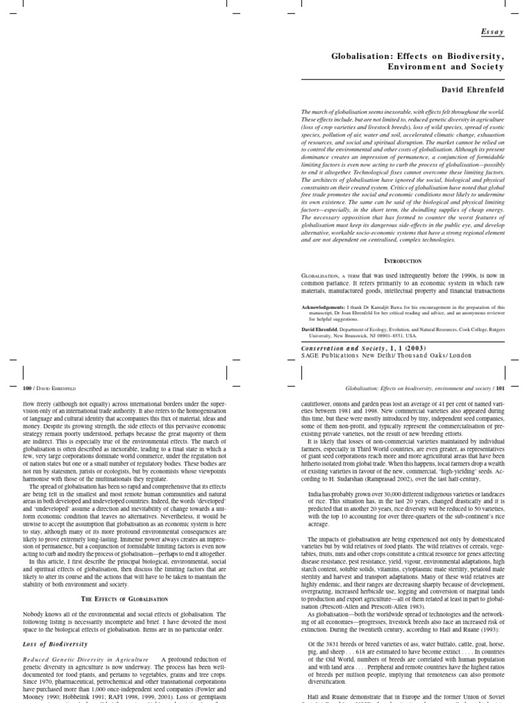 Cs 1 1 essay pdf globalization biodiversity