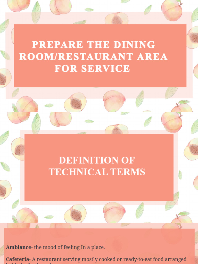 Restaurant Service Preparation Guide | PDF