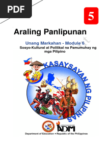 AP5 Q1 Mod6 Sosyo Kultural at Politikal Na Pamumuhay v5