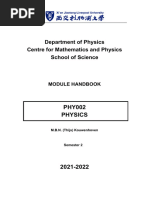 SCI - PHY - Module Handbook - PHY002 - AY21-22 S2