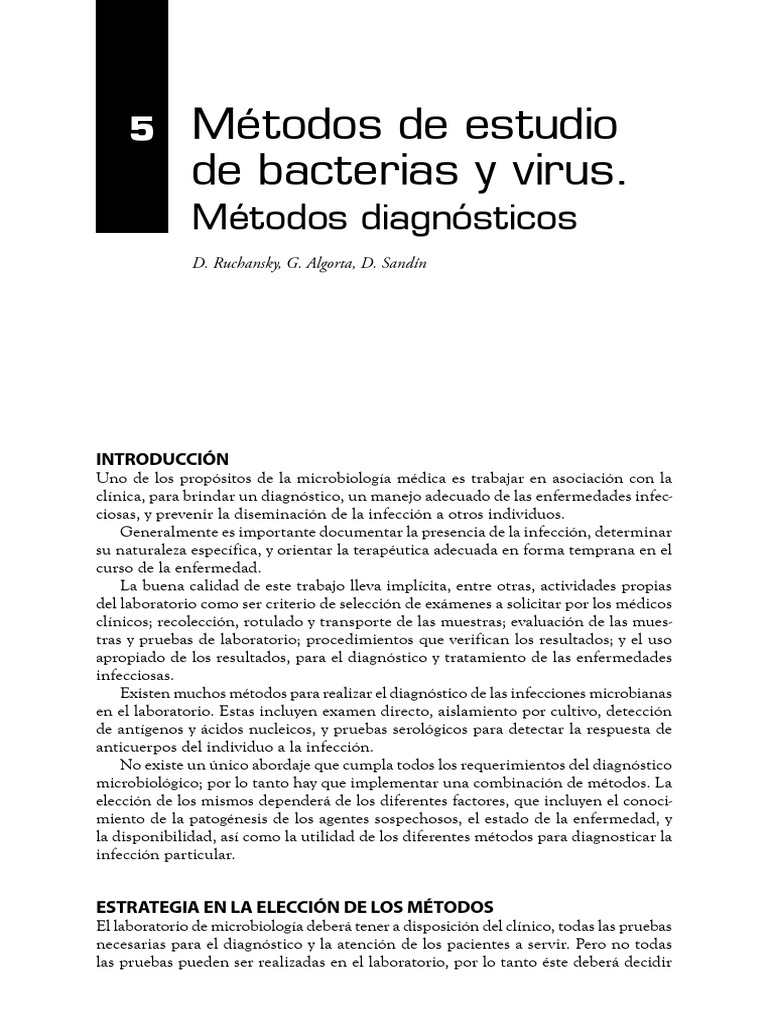 Cap5 - Métodos Estudio Bacterias y Virus | PDF