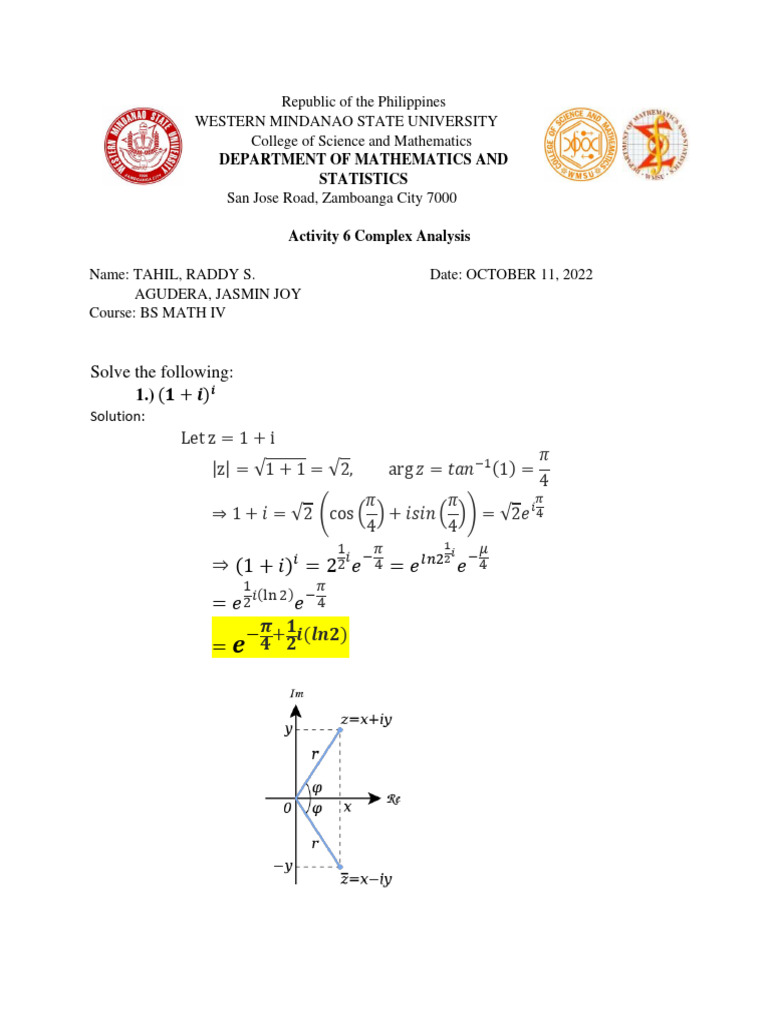 Agudera, Jasmin Joy. Math 153 Activity 6 | PDF